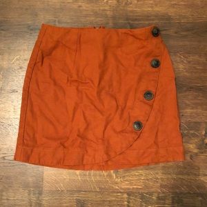 burnt orange skirt